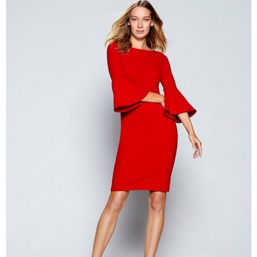Calvin KleinBoatneck 3/4 Bell Sleeve Sheath Dress size 10